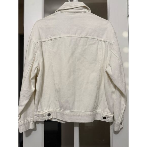 Savanna Jane star sleeve white denim jacket NWT small - Picture 9 of 13